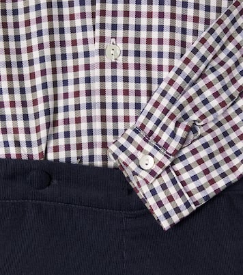 Baby Arlo checked cotton shirt and shorts set | La Coqueta