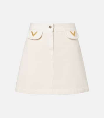 VGold denim skirt  | Valentino
