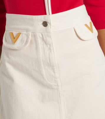 VGold denim skirt  | Valentino