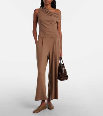 Lauren asymmetric jersey top | Leset