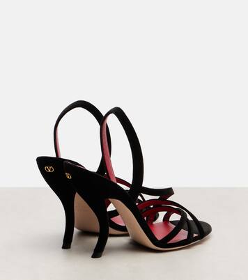 Fetishique 105 velvet slingback sandals | Valentino Garavani