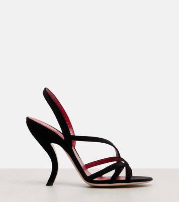 Fetishique 105 velvet slingback sandals | Valentino Garavani