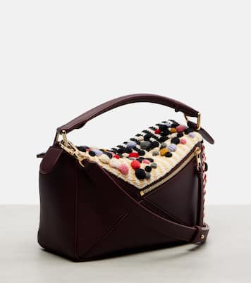 x Albers Puzzle 스몰 레더 숄더 백 | Loewe