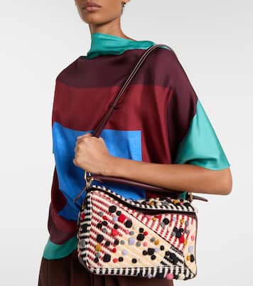 x Albers Puzzle 스몰 레더 숄더 백 | Loewe