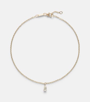 18kt gold anklet with diamond | Anita Ko