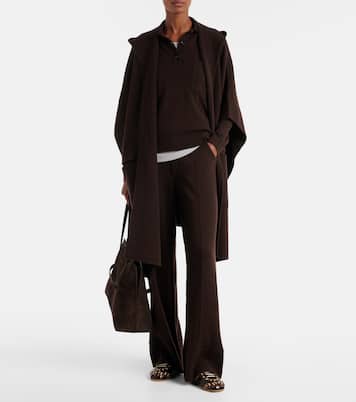 High-rise wool and cashmere wide-leg pants | Jardin des Orangers