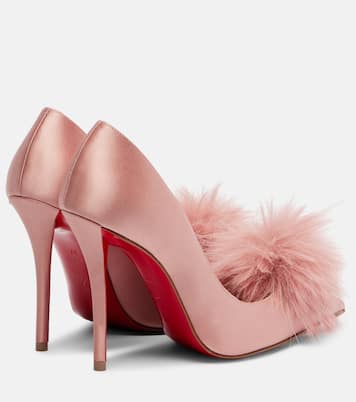 Alana 100 embellished crêpe satin pumps | Christian Louboutin