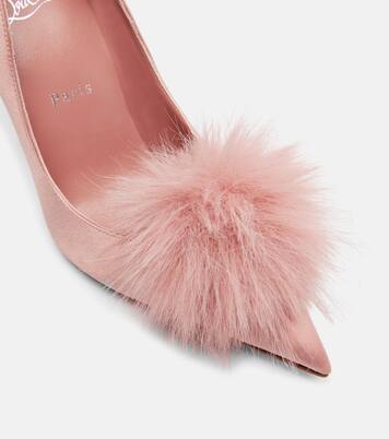 Alana 100 embellished crêpe satin pumps | Christian Louboutin