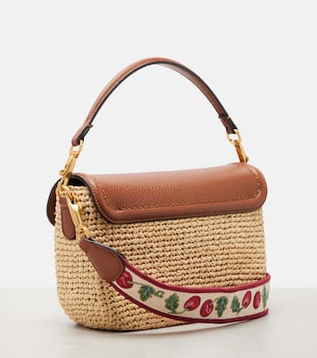 Alltime Small raffia shoulder bag | Valentino Garavani