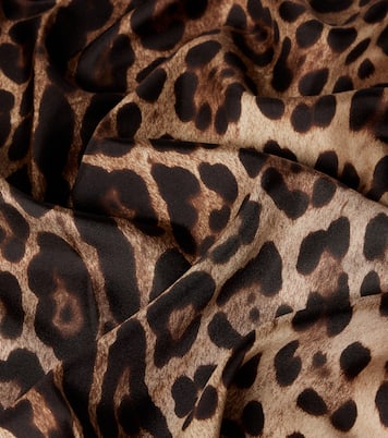 Leopard-print silk scarf | Dolce&Gabbana