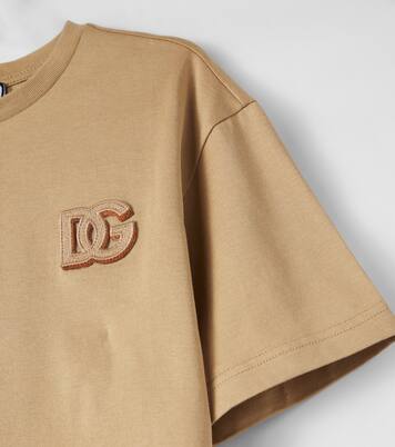 Camiseta de jersey de algodón con DG  | Dolce&Gabbana Kids