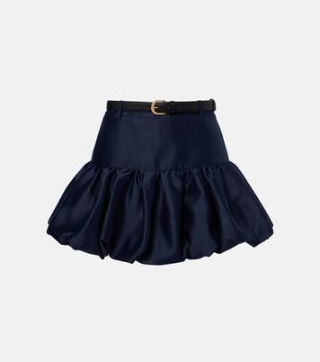 Belted taffeta miniskirt | Self-Portrait