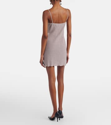 Floral-appliqué shirred minidress | Magda Butrym