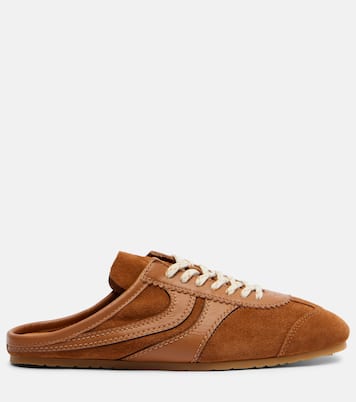 Leather-trimmed suede sneakers | Dries Van Noten