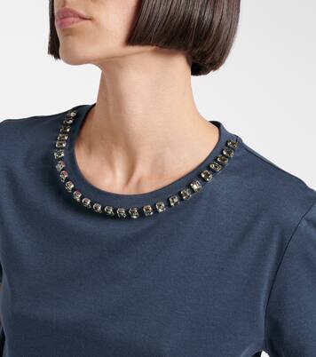 Bingo embellished cotton-blend T-shirt | 'S Max Mara
