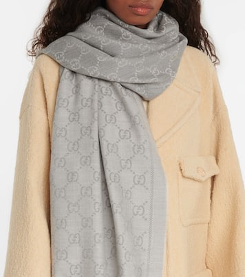 Sciarpa in jacquard GG di lana | Gucci