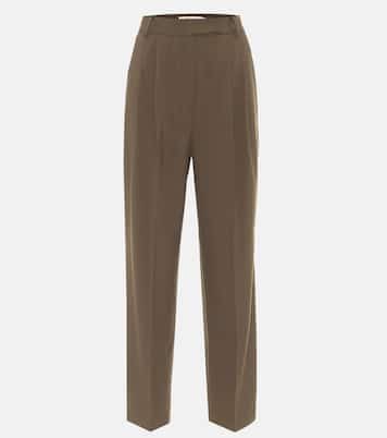 Pantalones rectos Bea de sarga | The Frankie Shop