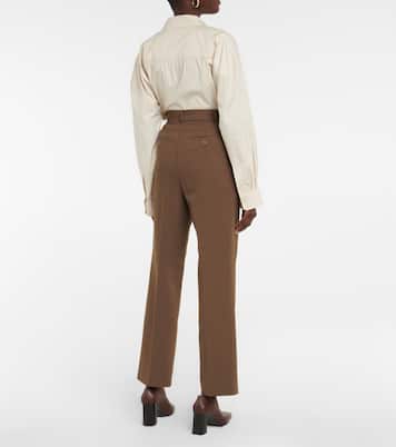 Pantalones rectos Bea de sarga | The Frankie Shop