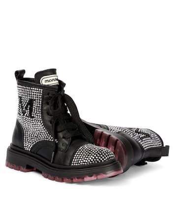 Embellished leather boots | Monnalisa