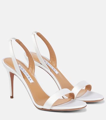 So Nude 85 satin sandals | Aquazzura