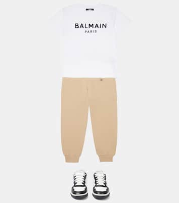 T-Shirt aus Baumwoll-Jersey | Balmain Kids