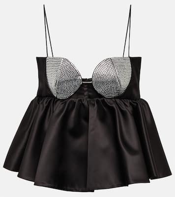 Top in misto seta con cristalli | Magda Butrym