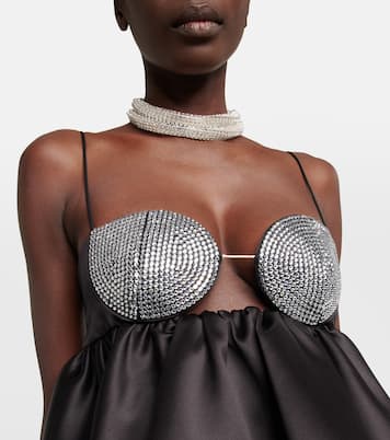 Top in misto seta con cristalli | Magda Butrym