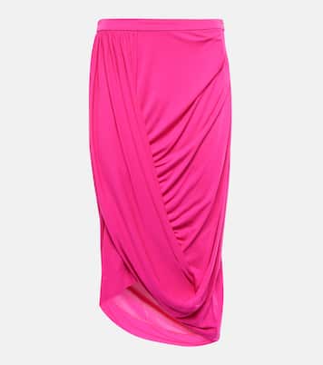 Draped jersey midi skirt | Dries Van Noten