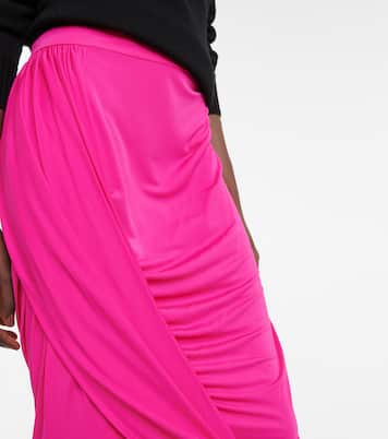 Draped jersey midi skirt | Dries Van Noten
