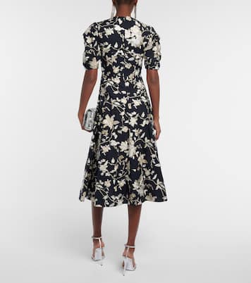 Kira floral embroidered midi dress | Erdem
