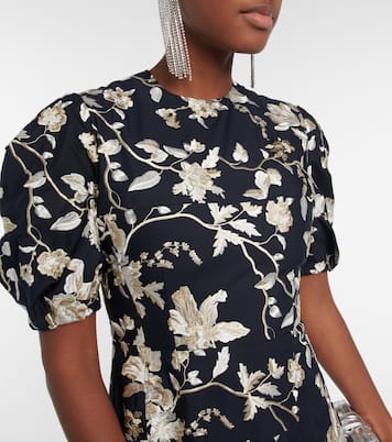 Kira floral embroidered midi dress | Erdem