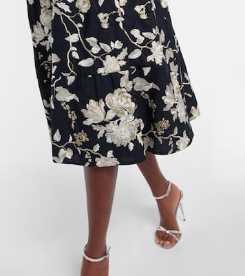 Kira floral embroidered midi dress | Erdem