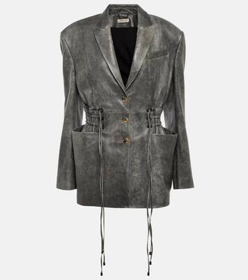 Antibes leather blazer | The Mannei