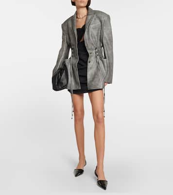 Antibes leather blazer | The Mannei