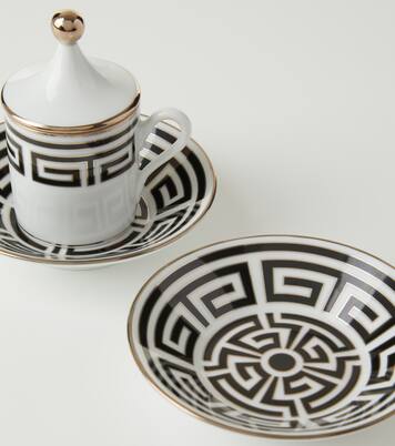 Labirinto Tête à Tête' set of two coffee cups and saucers | Ginori 1735