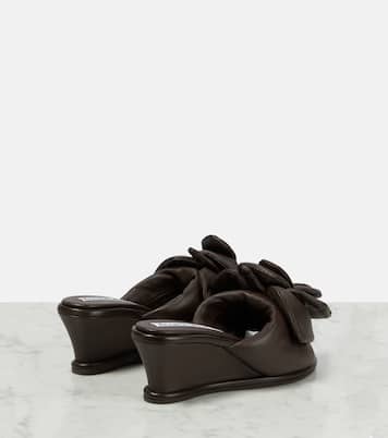 Leather wedge mules | Acne Studios