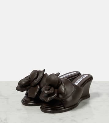Leather wedge mules | Acne Studios