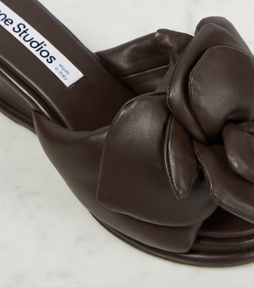 Leather wedge mules | Acne Studios