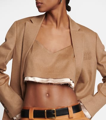 Camisole in cammello | Miu Miu