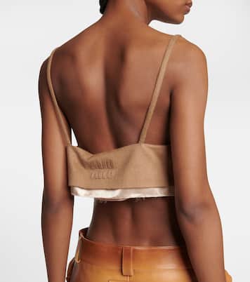 Camisole in cammello | Miu Miu