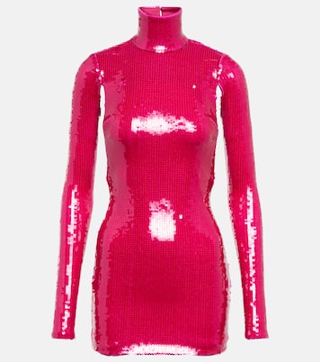 Sequined turtleneck minidress | LaQuan Smith