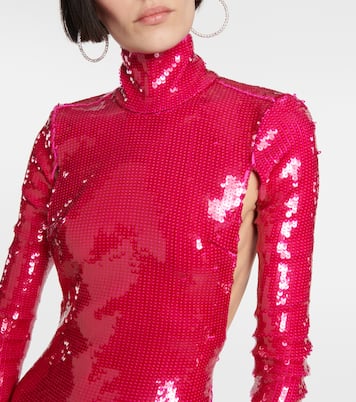 Sequined turtleneck minidress | LaQuan Smith