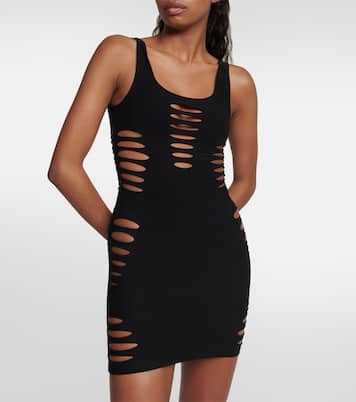 Cutout jersey minidress | Versace