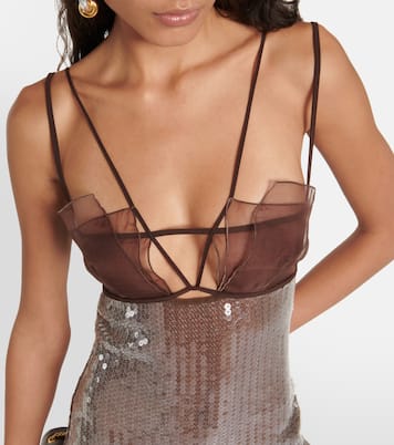 Robe mit Pailletten | Nensi Dojaka