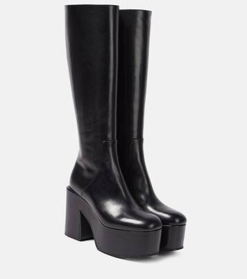 Leather platform knee-high boots | Dries Van Noten