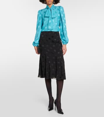 DG tie-neck silk blouse | Dolce&Gabbana