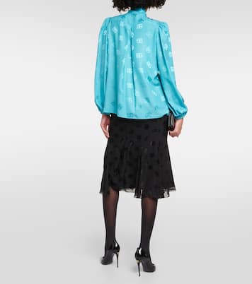 DG tie-neck silk blouse | Dolce&Gabbana
