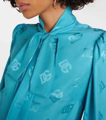 DG tie-neck silk blouse | Dolce&Gabbana