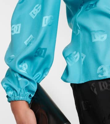 DG tie-neck silk blouse | Dolce&Gabbana