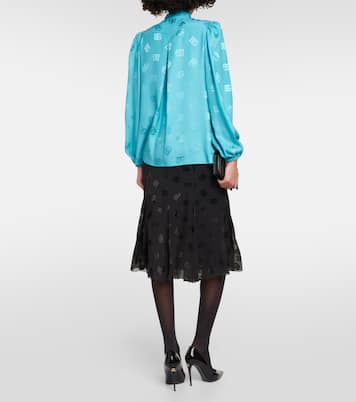 DG tie-neck silk blouse | Dolce&Gabbana